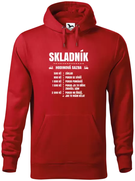 Pánská mikina Hodinová sazba - skladník