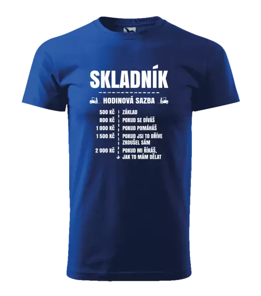 Pánské tričko Hodinová sazba - skladník