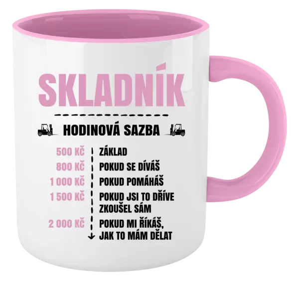 Hrnek Hodinová sazba - skladník