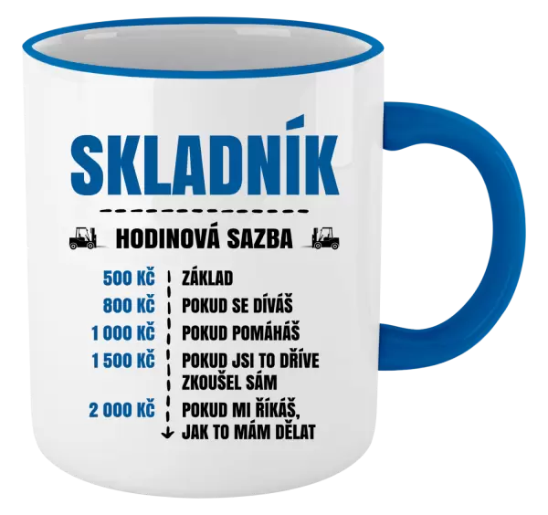 Hrnek Hodinová sazba - skladník
