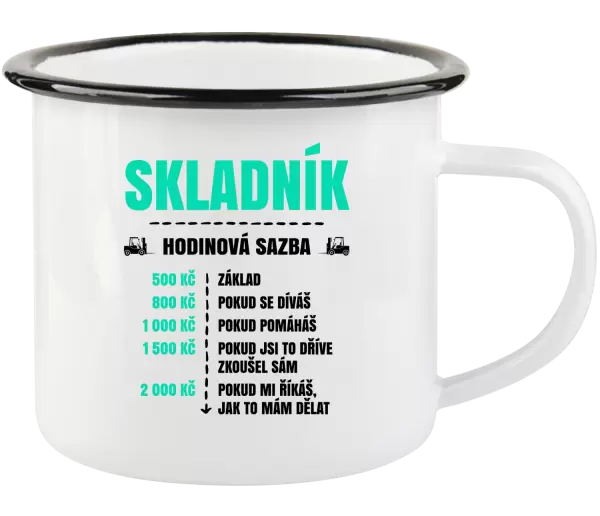 Plecháček Hodinová sazba - skladník