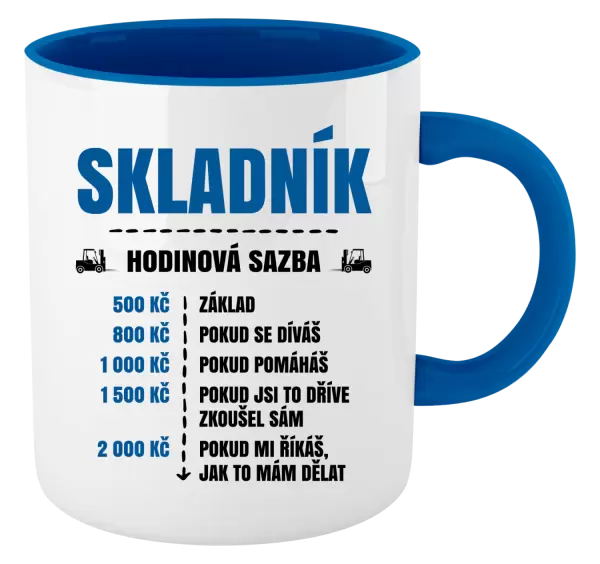 Hrnek Hodinová sazba - skladník
