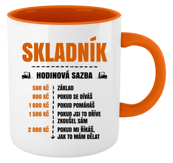 Hrnek Hodinová sazba - skladník