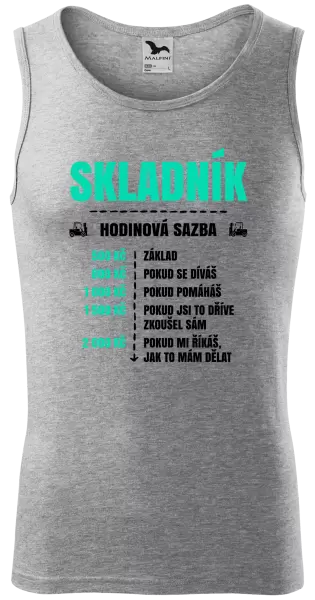 Pánské tílko Hodinová sazba - skladník