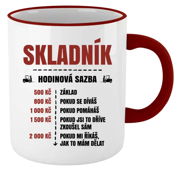Hrnek Hodinová sazba - skladník
