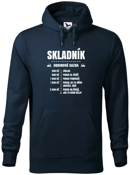 Pánská mikina Hodinová sazba - skladník