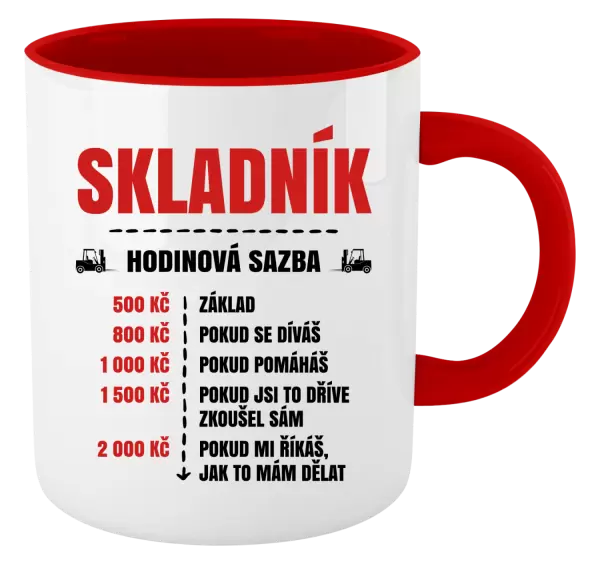 Hrnek Hodinová sazba - skladník