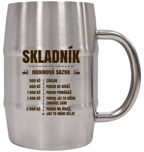 Nerezový chladicí půllitr Hodinová sazba - skladník