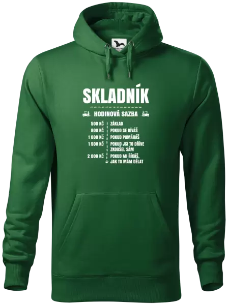 Pánská mikina Hodinová sazba - skladník