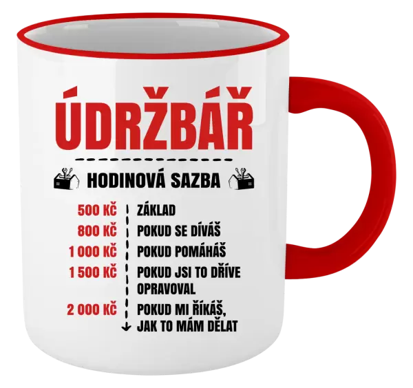 Hrnek Hodinová sazba - údržbář