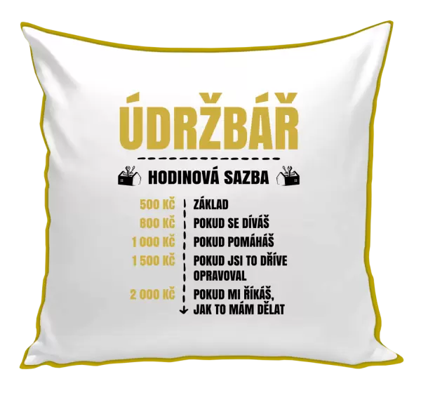 Polštář Hodinová sazba - údržbář