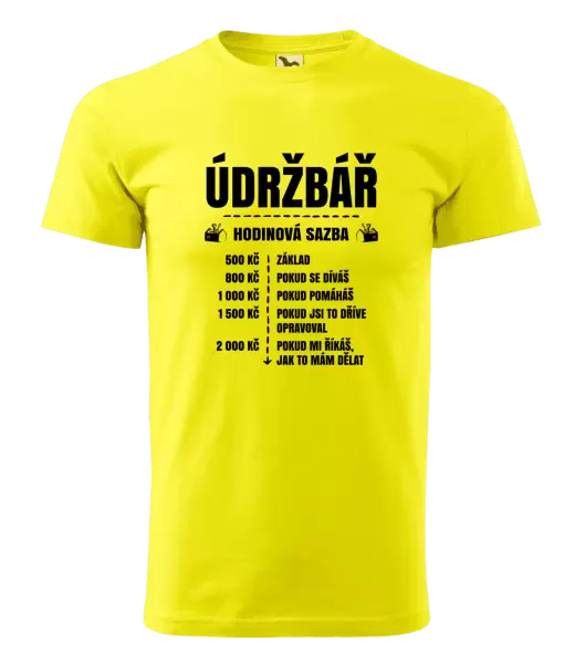Pánské tričko Hodinová sazba - údržbář