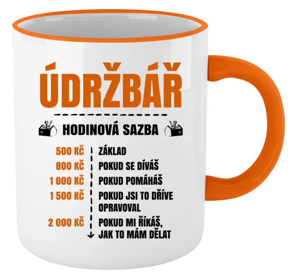 Hrnek Hodinová sazba - údržbář