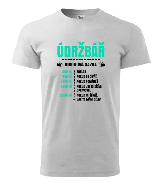 Pánské tričko Hodinová sazba - údržbář