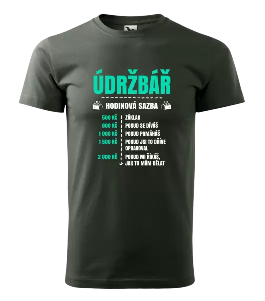 Pánské tričko Hodinová sazba - údržbář