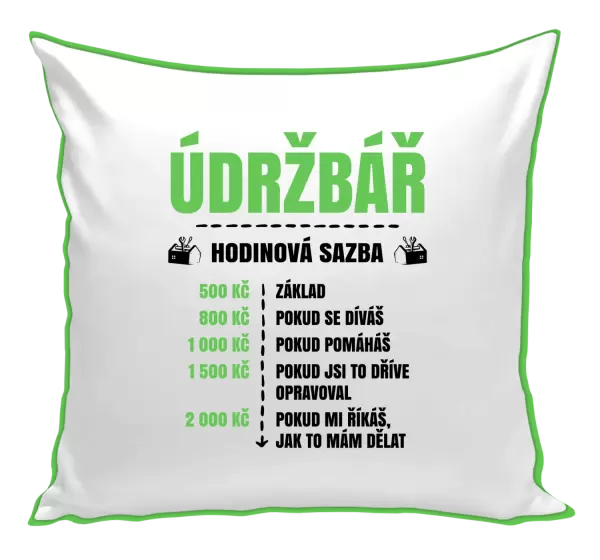 Polštář Hodinová sazba - údržbář