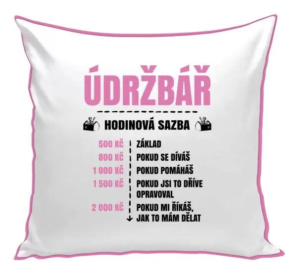 Polštář Hodinová sazba - údržbář