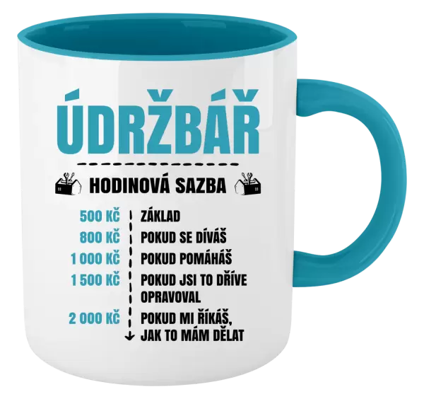 Hrnek Hodinová sazba - údržbář