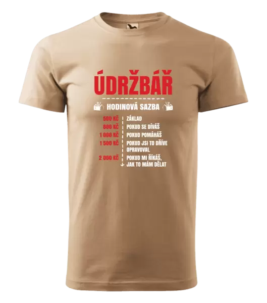 Pánské tričko Hodinová sazba - údržbář