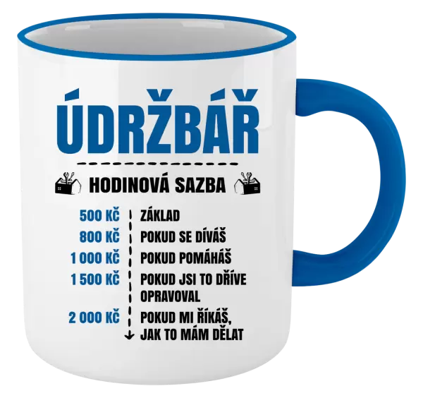 Hrnek Hodinová sazba - údržbář