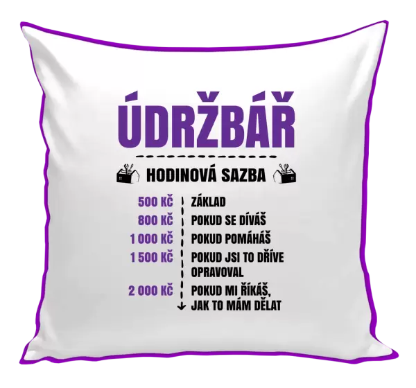 Polštář Hodinová sazba - údržbář