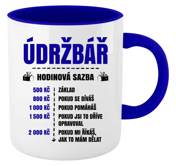 Hrnek Hodinová sazba - údržbář