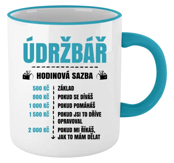 Hrnek Hodinová sazba - údržbář