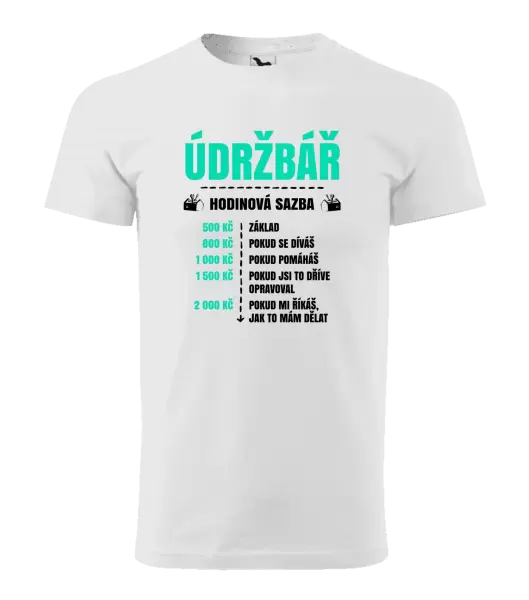 Pánské tričko Hodinová sazba - údržbář