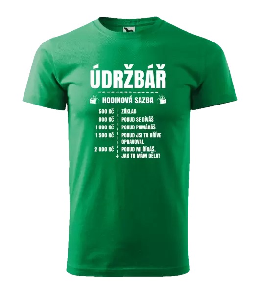Pánské tričko Hodinová sazba - údržbář