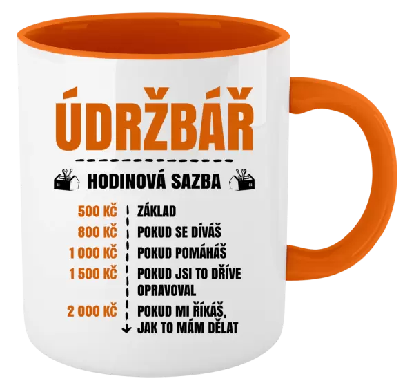 Hrnek Hodinová sazba - údržbář