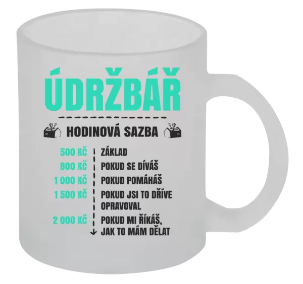 Hrnek Hodinová sazba - údržbář