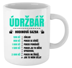 Hrnek Hodinová sazba - údržbář