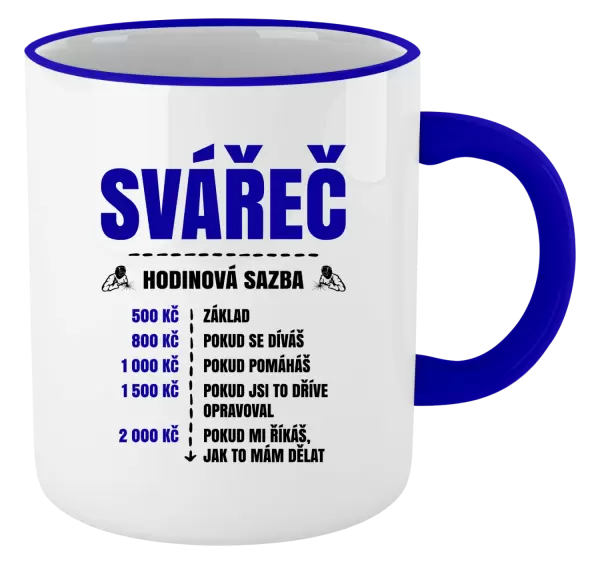 Hrnek Hodinová sazba - svářeč