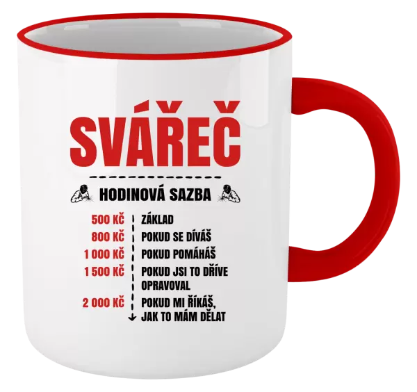 Hrnek Hodinová sazba - svářeč