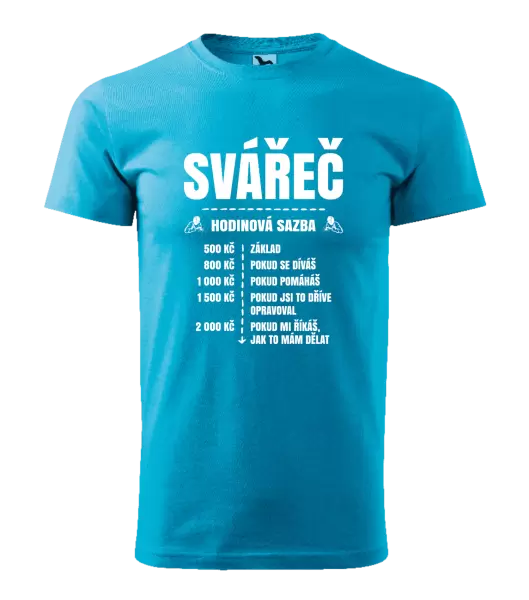 Pánské tričko Hodinová sazba - svářeč