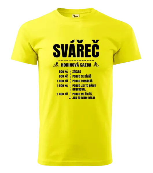 Pánské tričko Hodinová sazba - svářeč