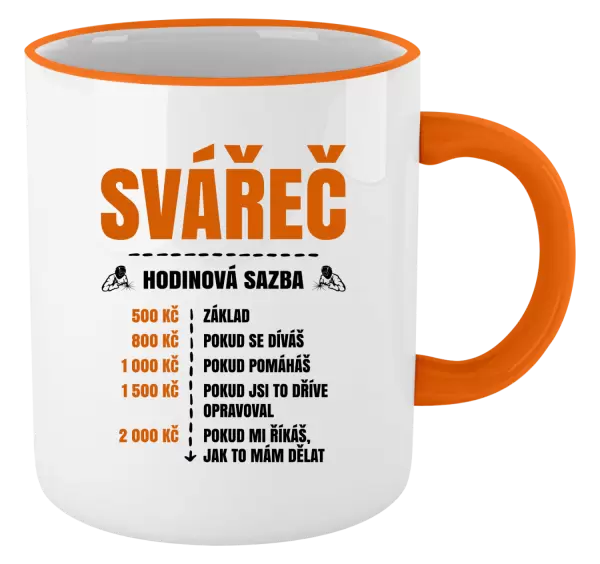 Hrnek Hodinová sazba - svářeč