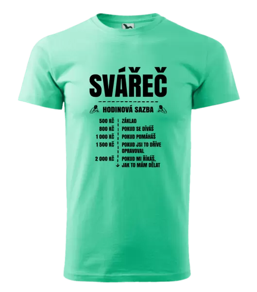 Pánské tričko Hodinová sazba - svářeč