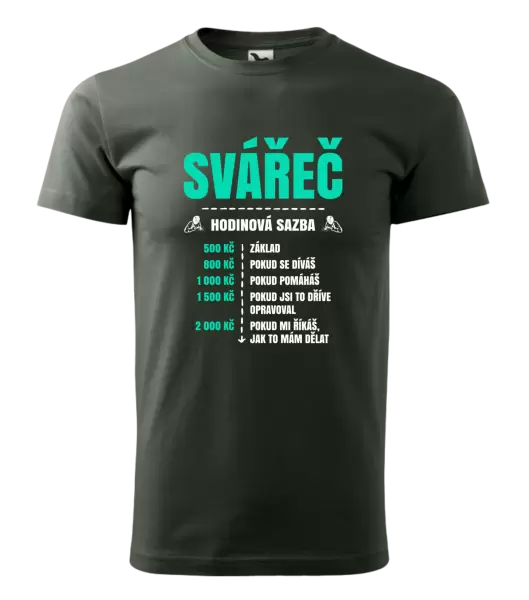 Pánské tričko Hodinová sazba - svářeč