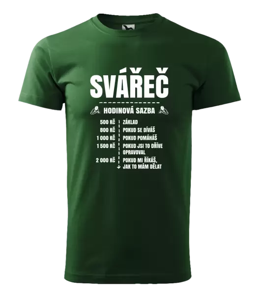 Pánské tričko Hodinová sazba - svářeč