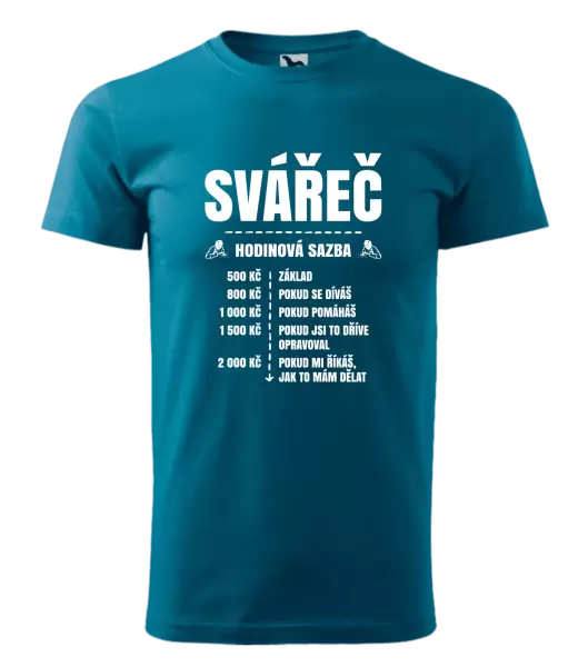 Pánské tričko Hodinová sazba - svářeč