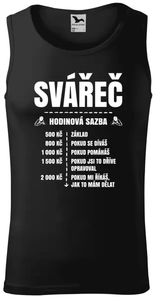 Pánské tílko Hodinová sazba - svářeč
