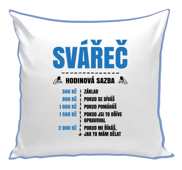 Polštář Hodinová sazba - svářeč