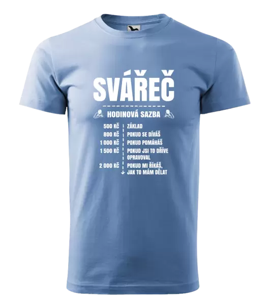 Pánské tričko Hodinová sazba - svářeč