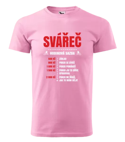 Pánské tričko Hodinová sazba - svářeč