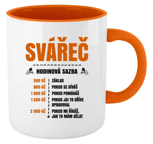 Hrnek Hodinová sazba - svářeč