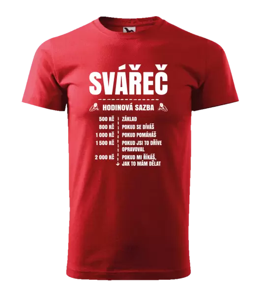 Pánské tričko Hodinová sazba - svářeč