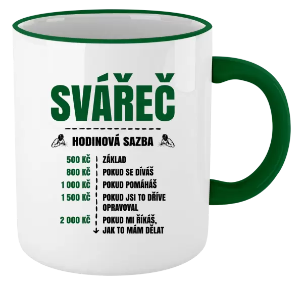 Hrnek Hodinová sazba - svářeč