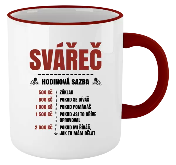 Hrnek Hodinová sazba - svářeč