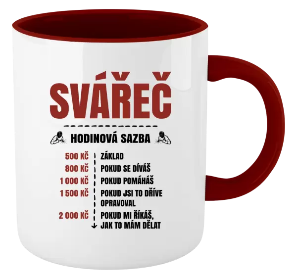 Hrnek Hodinová sazba - svářeč